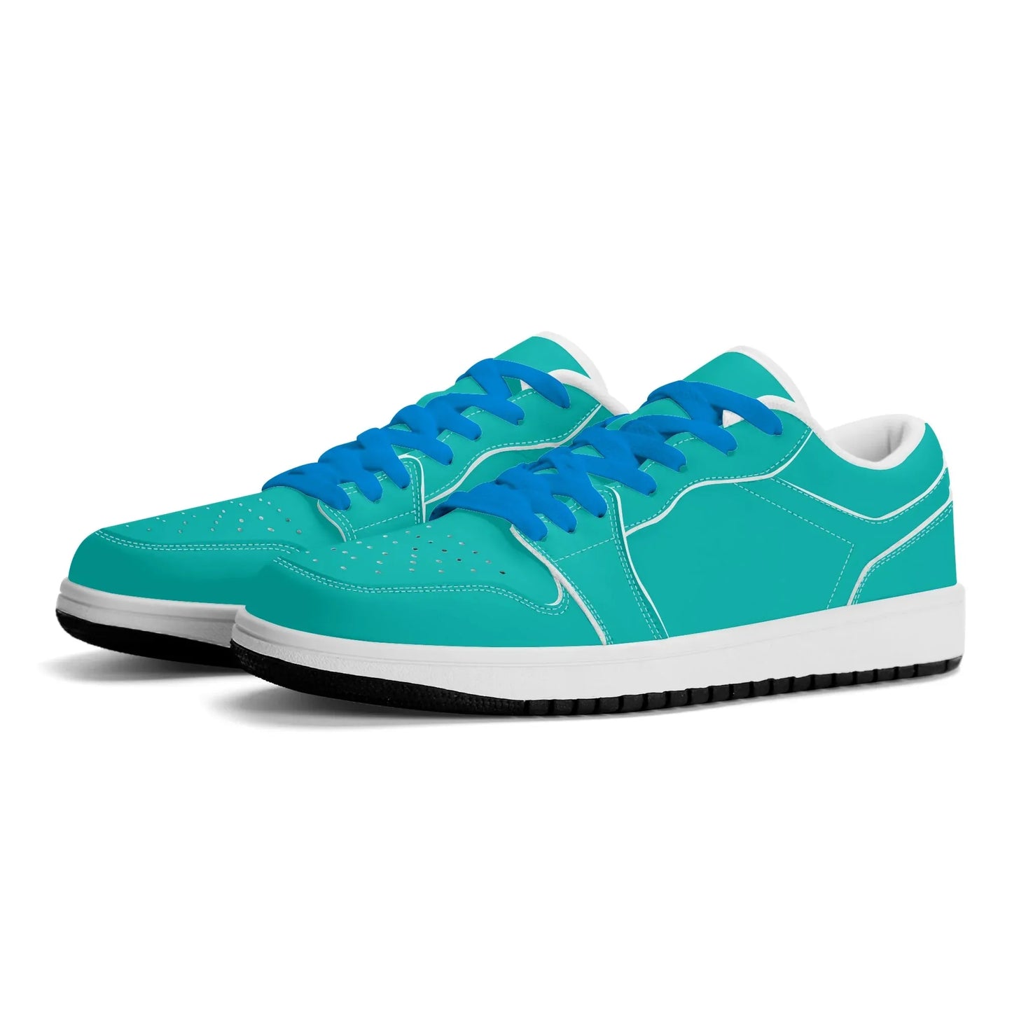 turkise-low-top-leder-sneaker-fur-damen-sneaker-jlr-design-68316 - JLR Design