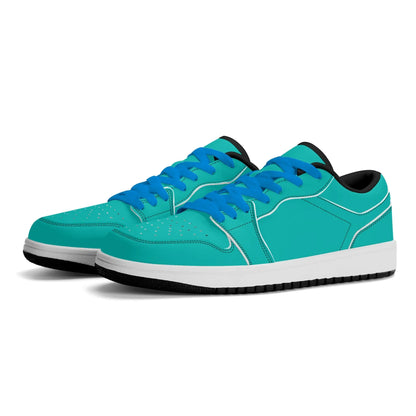 turkise-low-top-leder-sneaker-fur-damen-sneaker-jlr-design-38164 - JLR Design