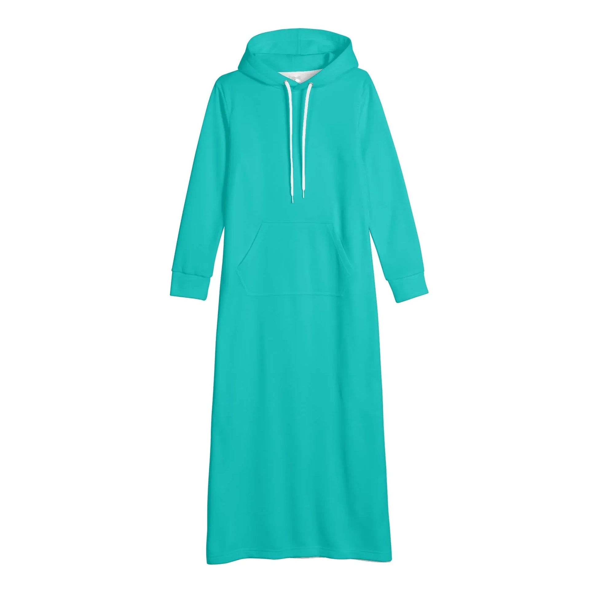 turkises-bequemes-leichtes-hoodie-kleid-hoodiekleid-jlr-design-28021 - JLR Design