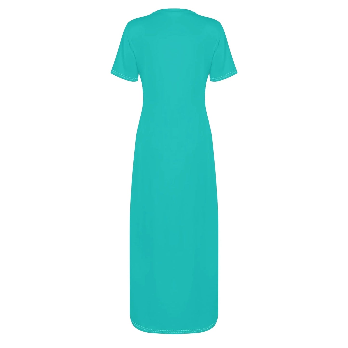 turkises-short-sleeve-long-dress-long-dress-jlr-design-51402 - JLR Design