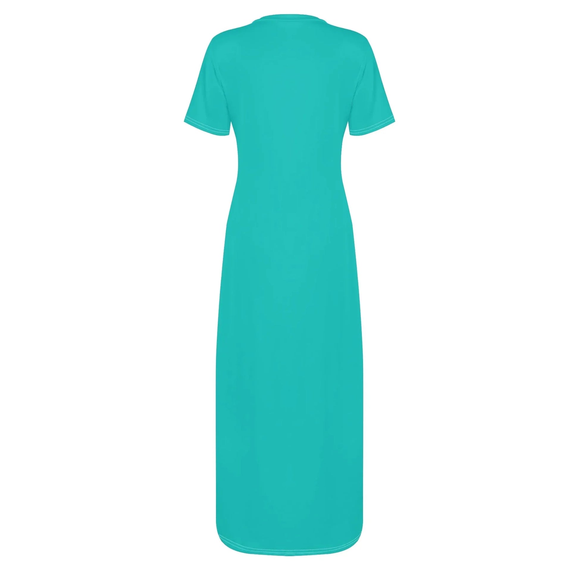 turkises-short-sleeve-long-dress-long-dress-jlr-design-51402 - JLR Design