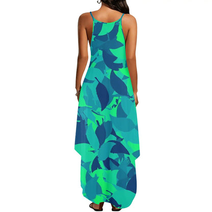 Turquoise Leaf elegantes ärmelloses Abendkleid Abendkleid 77.99 Abendkleid, türkis, ärmellos JLR Design