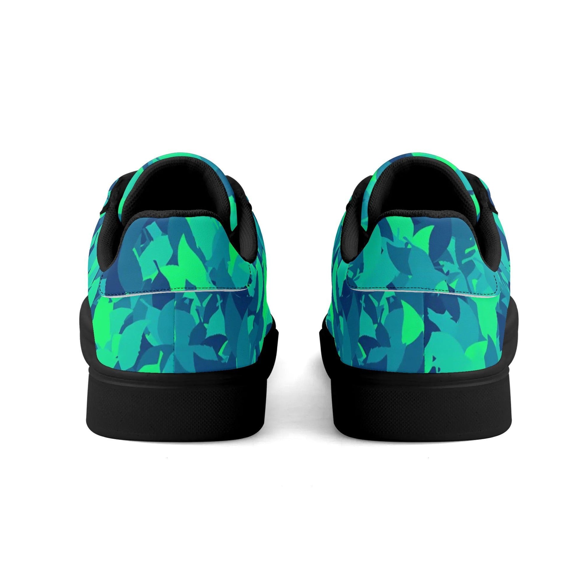 Turquoise Leaf Low Top Leather Sneaker Low Top Sneaker 83.99 Leaf, Leather, Low, Sneaker, Top, Turquioise JLR Design