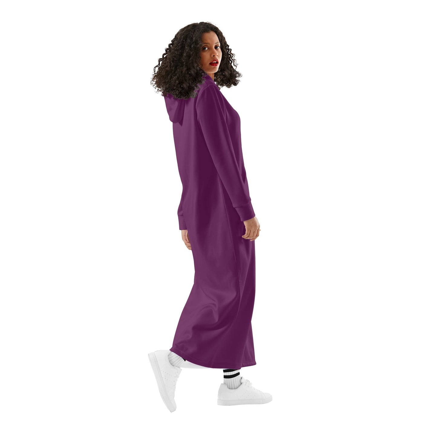 Tyrian Purple bequemes leichtes Hoodie Kleid Hoodiekleid JLR Design