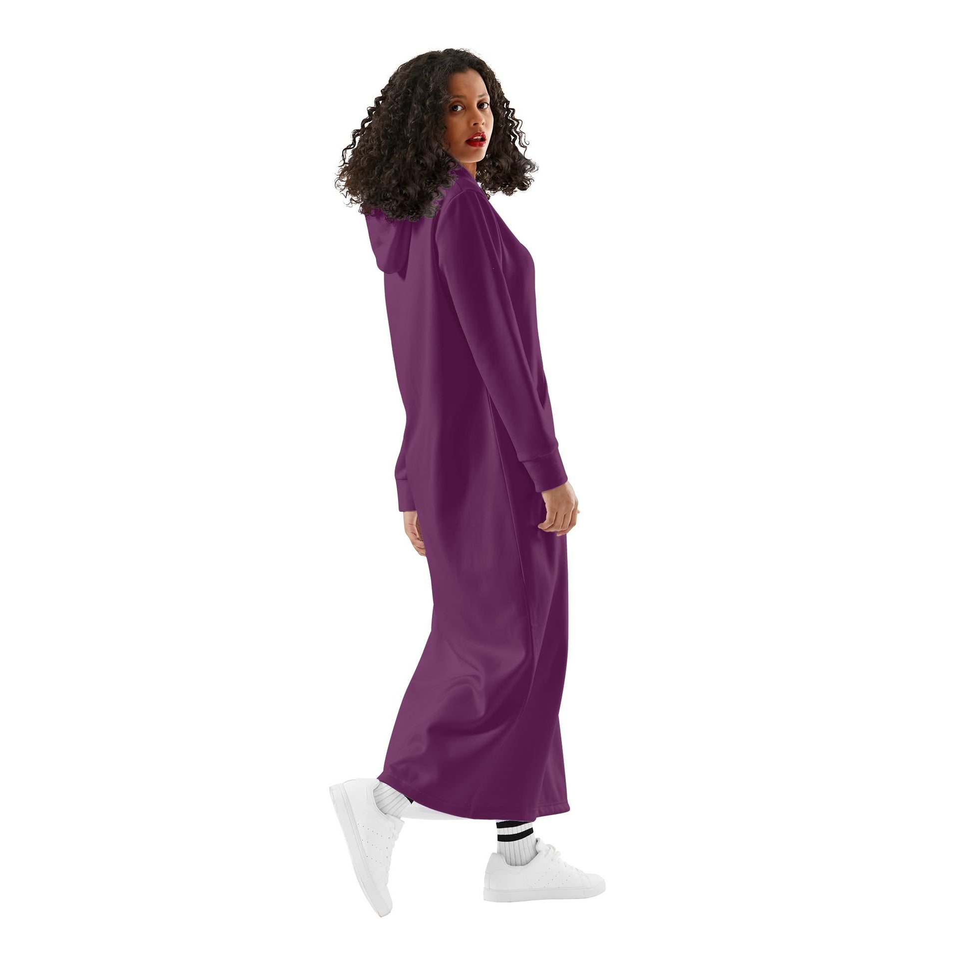 Tyrian Purple bequemes leichtes Hoodie Kleid Hoodiekleid JLR Design