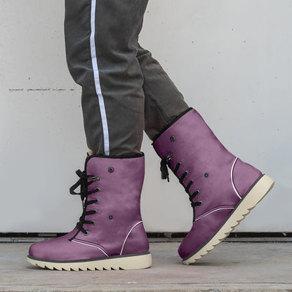 Tyrian Purple Chic Boots mit Plüschfutter Stiefel JLR Design