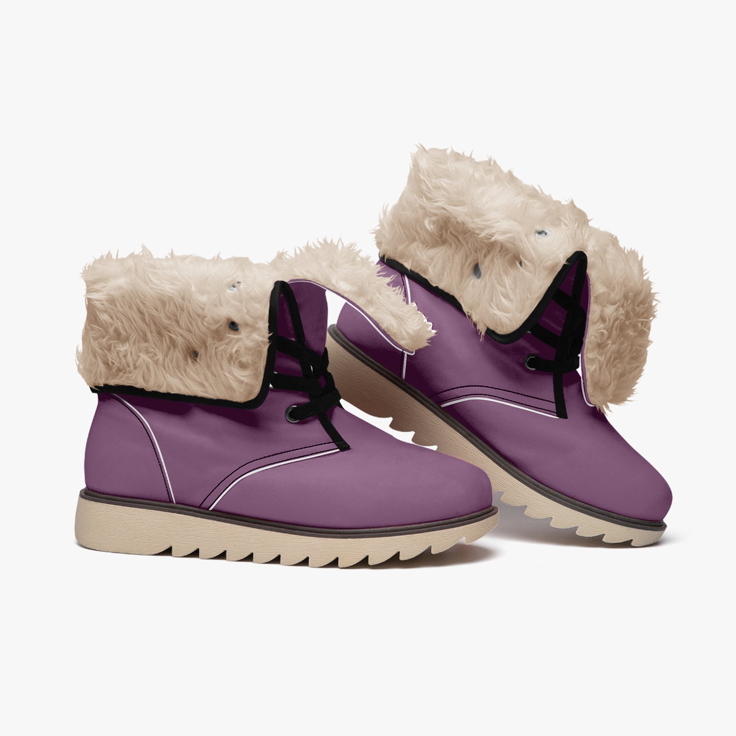 Tyrian Purple Chic Boots mit Plüschfutter Stiefel JLR Design