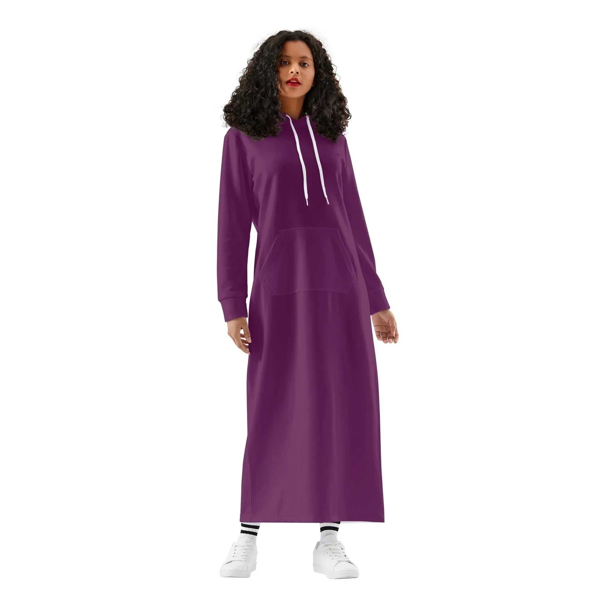 tyrian-purple-bequemes-leichtes-hoodie-kleid-hoodiekleid-jlr-design-94839 - JLR Design