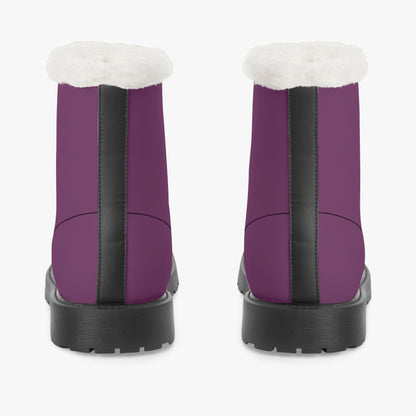 Tyrian Purple Faux Fur Leder Boots Boots JLR Design