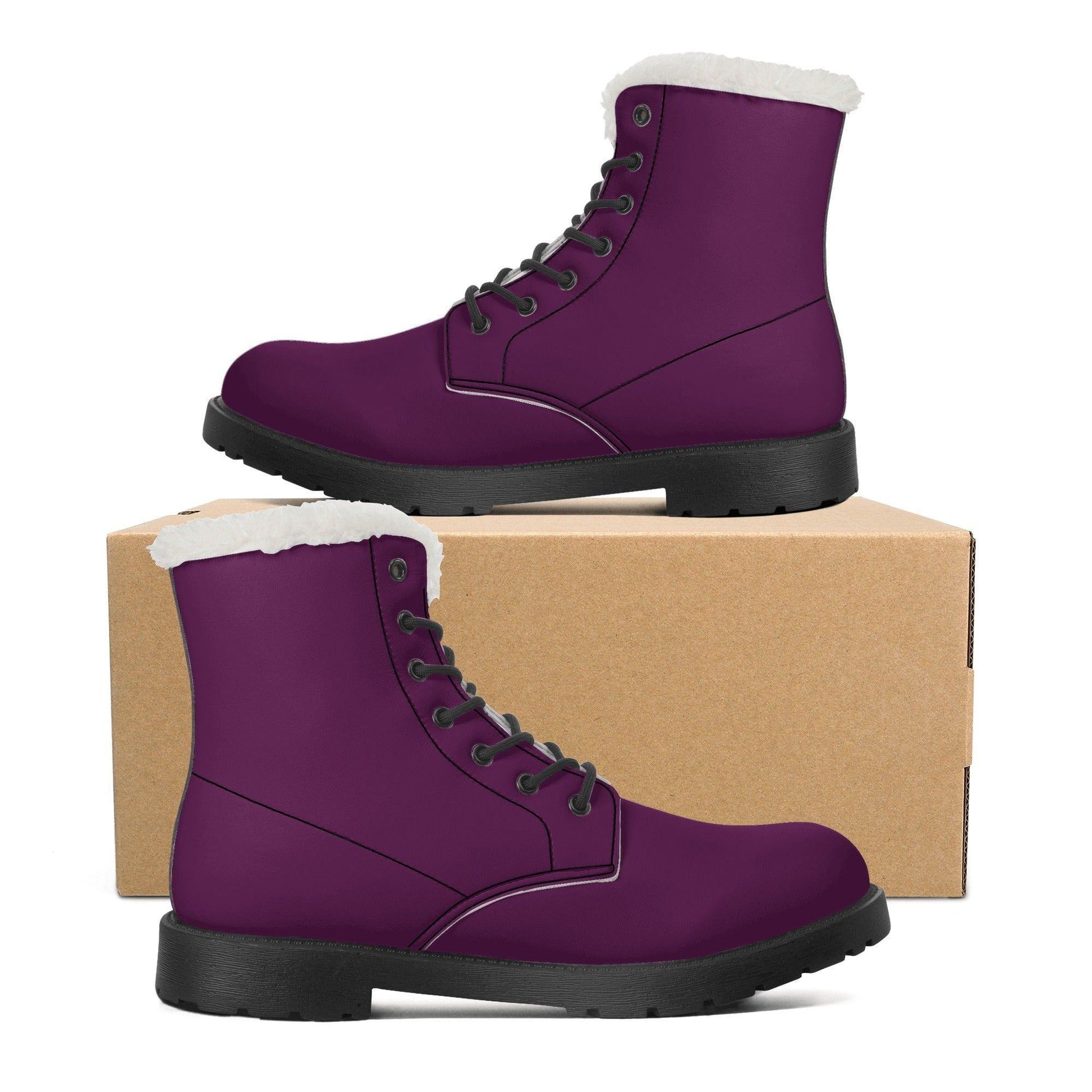 Tyrian Purple Faux Fur Stiefel für Herren Lederstiefel 84.99 Faux, Fur, Herren, Lederstiefel, Purple, Tyrian JLR Design