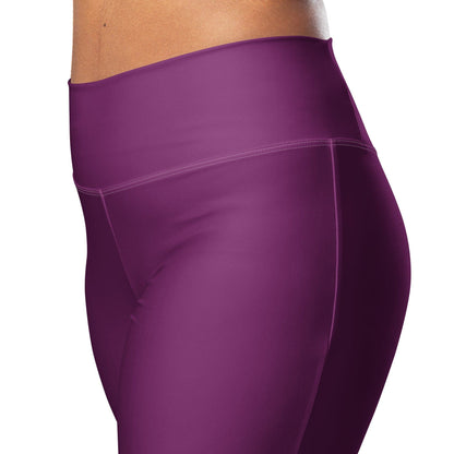 Tyrian Purple High Waist Flare Leggings Flare Leggings 59.99 Flare, Leggings, Purple, Tyrian JLR Design