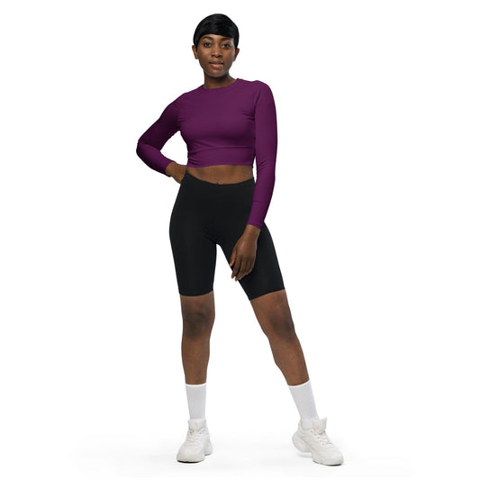 Tyrian Purple Long Sleeve Damen Crop Top Long Sleeve Crop Top 54.99 Crop, Damen, Long, Purple, Sleeve, Top, Tyrian JLR Design