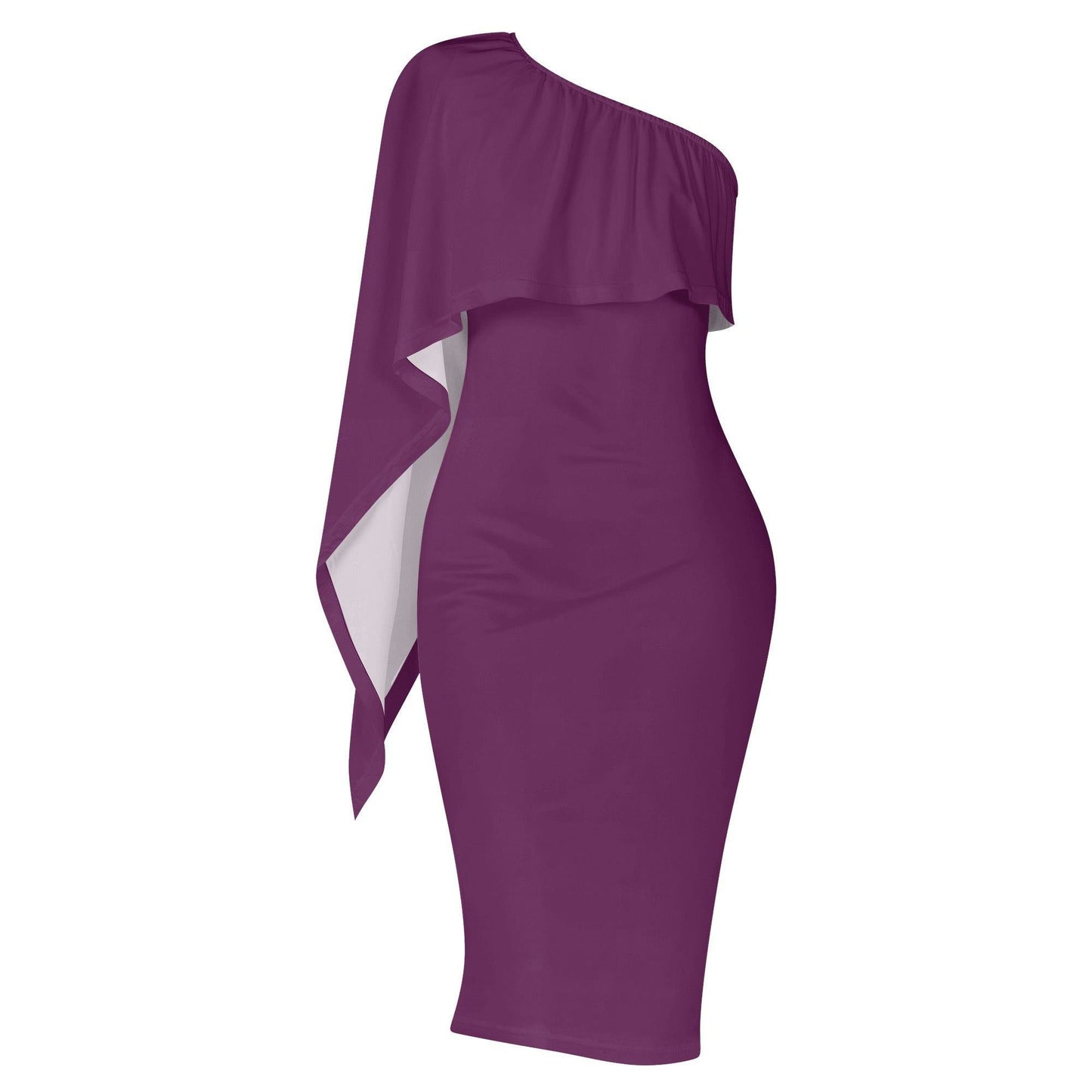 Tyrian Purple Long Sleeve One Shoulder Dress Long Sleeve One Shoulder Dress 109.99 Dress, Long, One, Purple, Shoulder, Sleve, Tyrian JLR Design