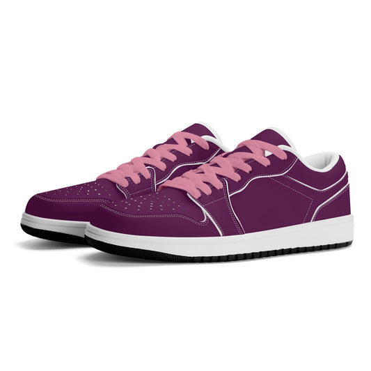 Tyrian Purple Low Top Leder Sneaker für Herren Sneaker JLR Design