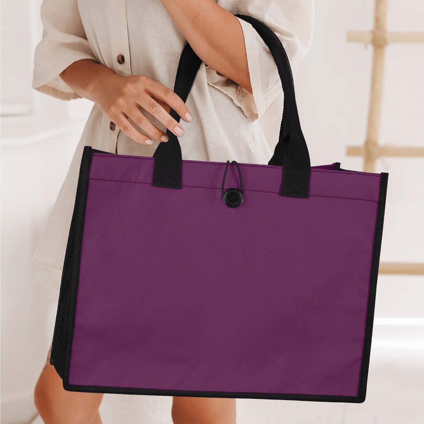 Tyrian Purple Premium Canvas Shopper Tasche Einkaufstasche JLR Design