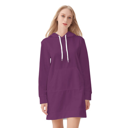 Tyrian Purple Velvet Hoodie Dress Hoodiekleid JLR Design