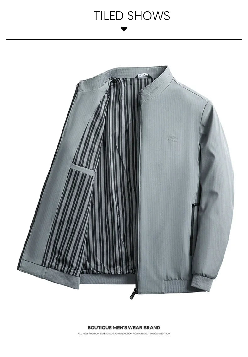 Übergangsjacke Herren – Smart Casual Stehkragen Jacke JLR Design