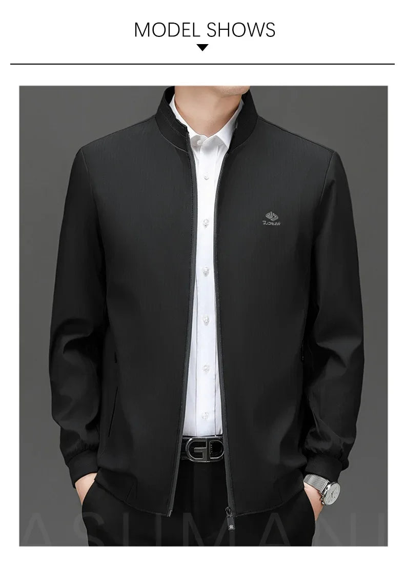 Übergangsjacke Herren – Smart Casual Stehkragen Jacke JLR Design