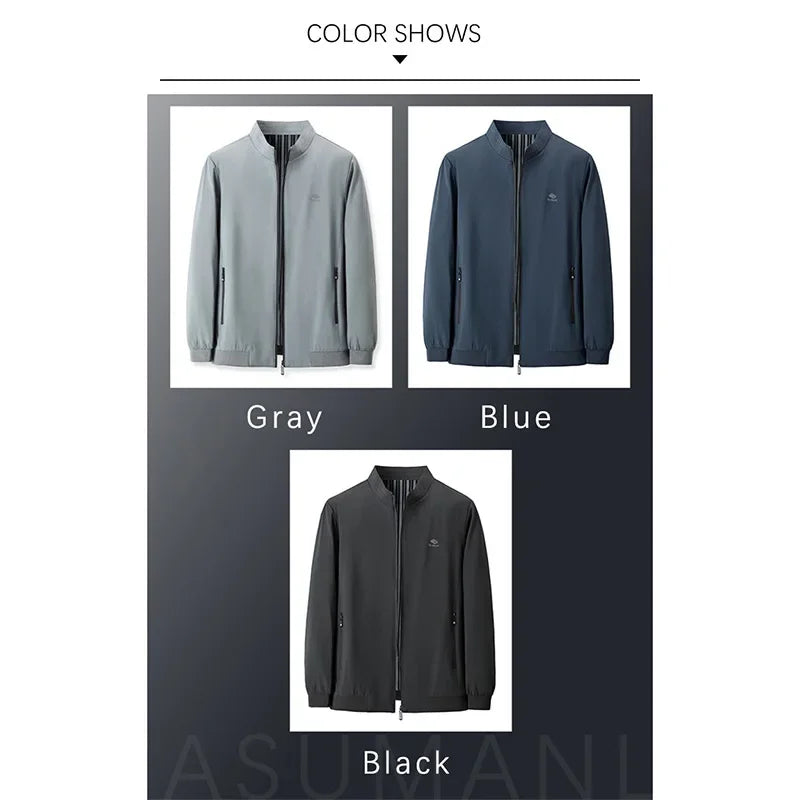 Übergangsjacke Herren – Smart Casual Stehkragen Jacke JLR Design