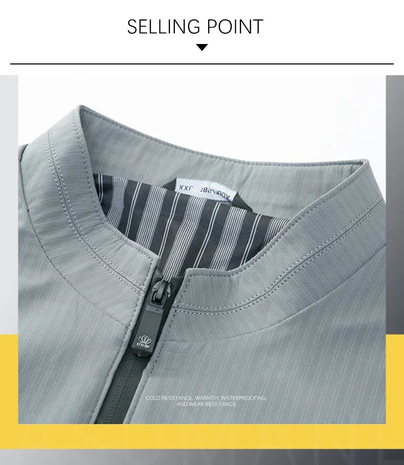 Übergangsjacke Herren – Smart Casual Stehkragen Jacke JLR Design