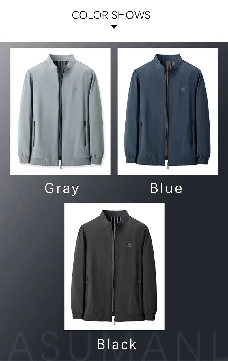 Übergangsjacke Herren – Smart Casual Stehkragen Jacke JLR Design