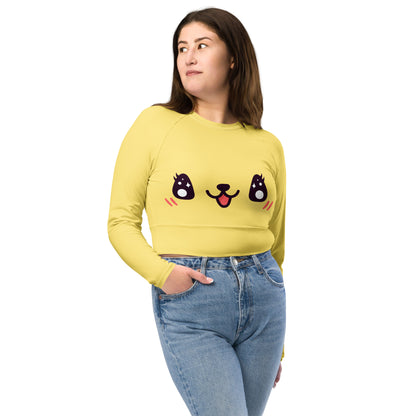 Verspielter Kawaii Long Sleeve Crop Top JLR Design