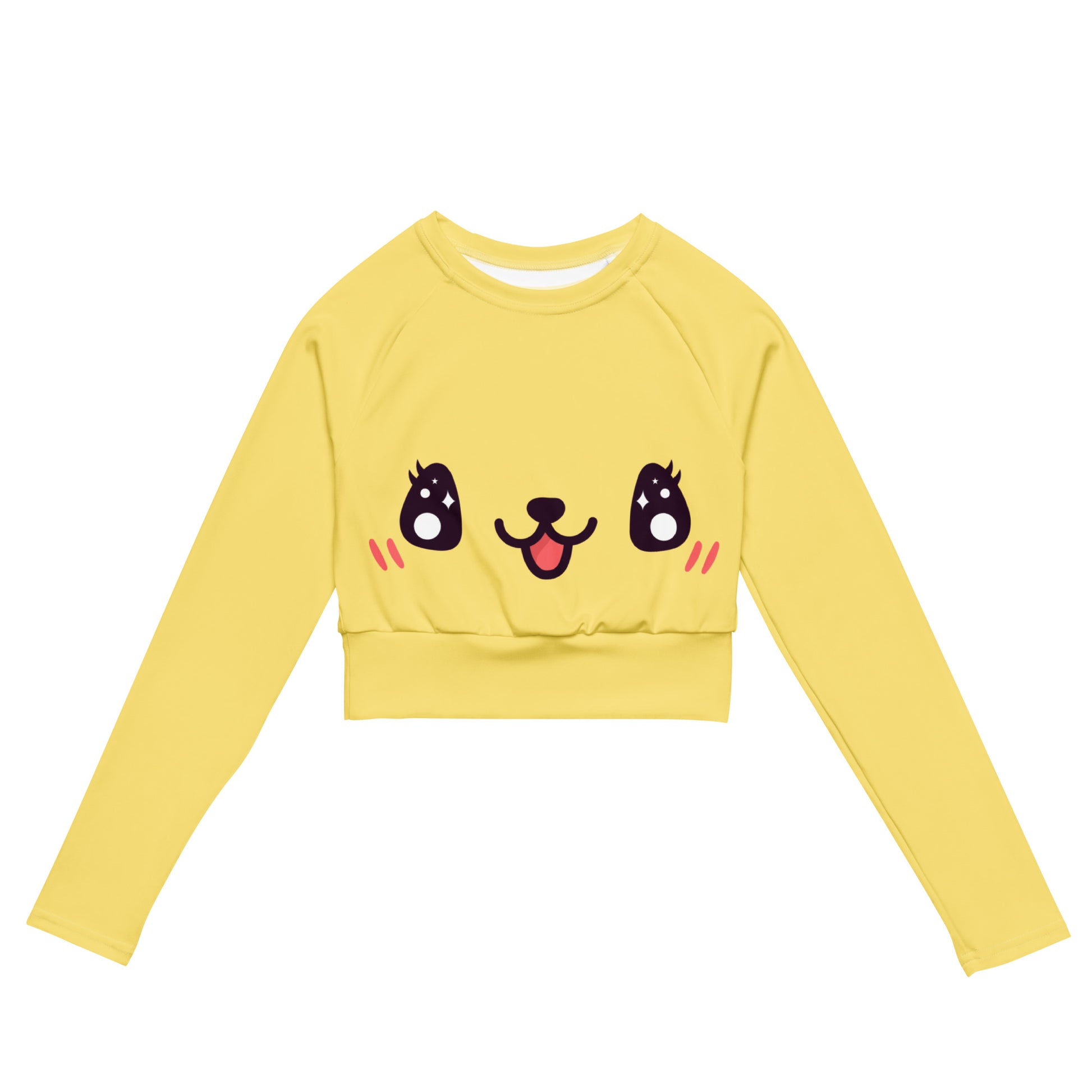 Verspielter Kawaii Long Sleeve Crop Top JLR Design