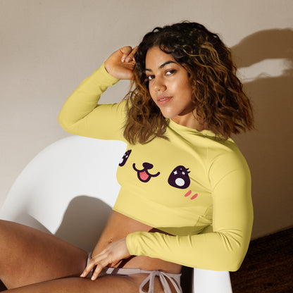 Verspielter Kawaii Long Sleeve Crop Top JLR Design