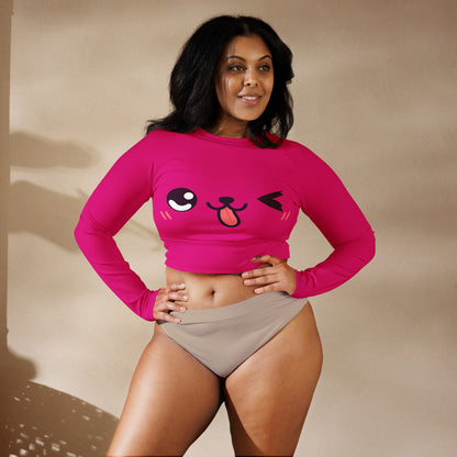 Verspieltes Kawaii Long Sleeve Crop Top JLR Design