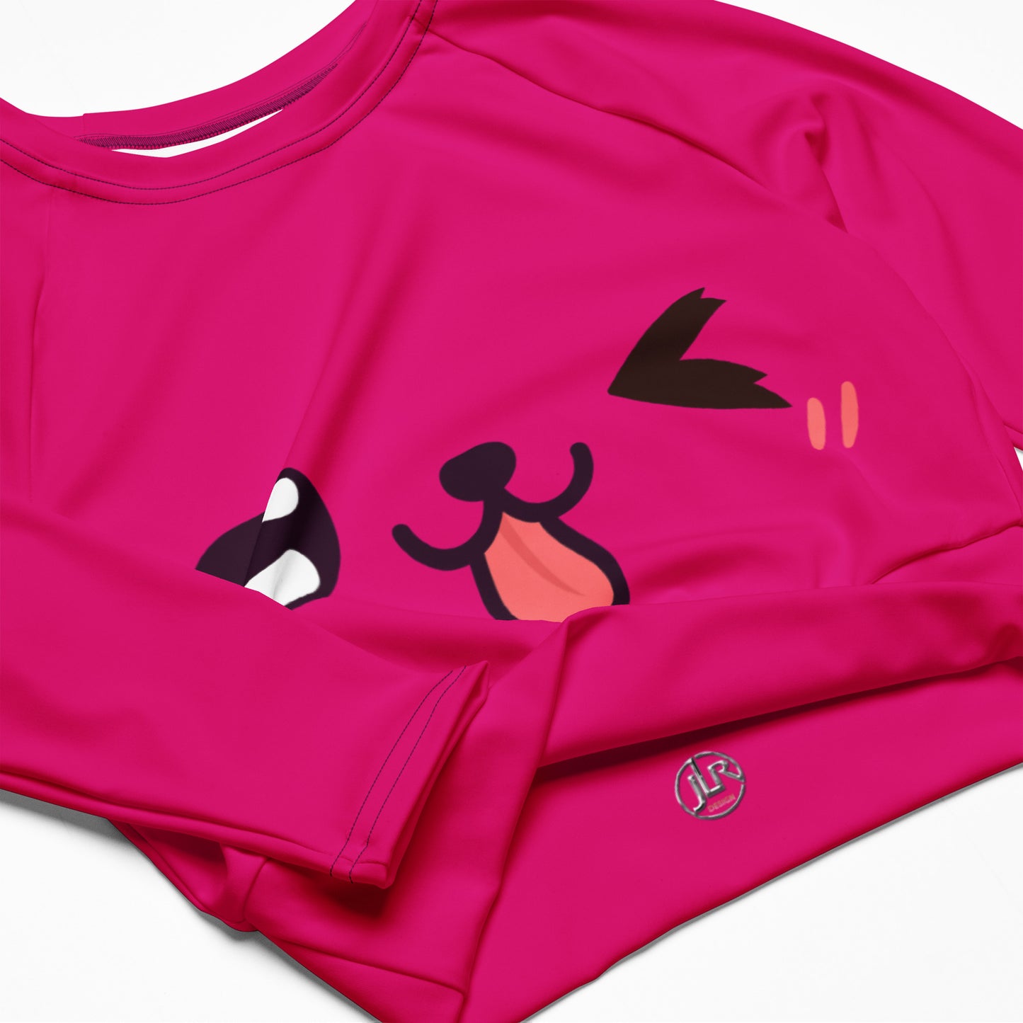 Verspieltes Kawaii Long Sleeve Crop Top JLR Design