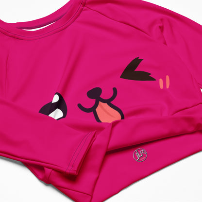 Verspieltes Kawaii Long Sleeve Crop Top JLR Design