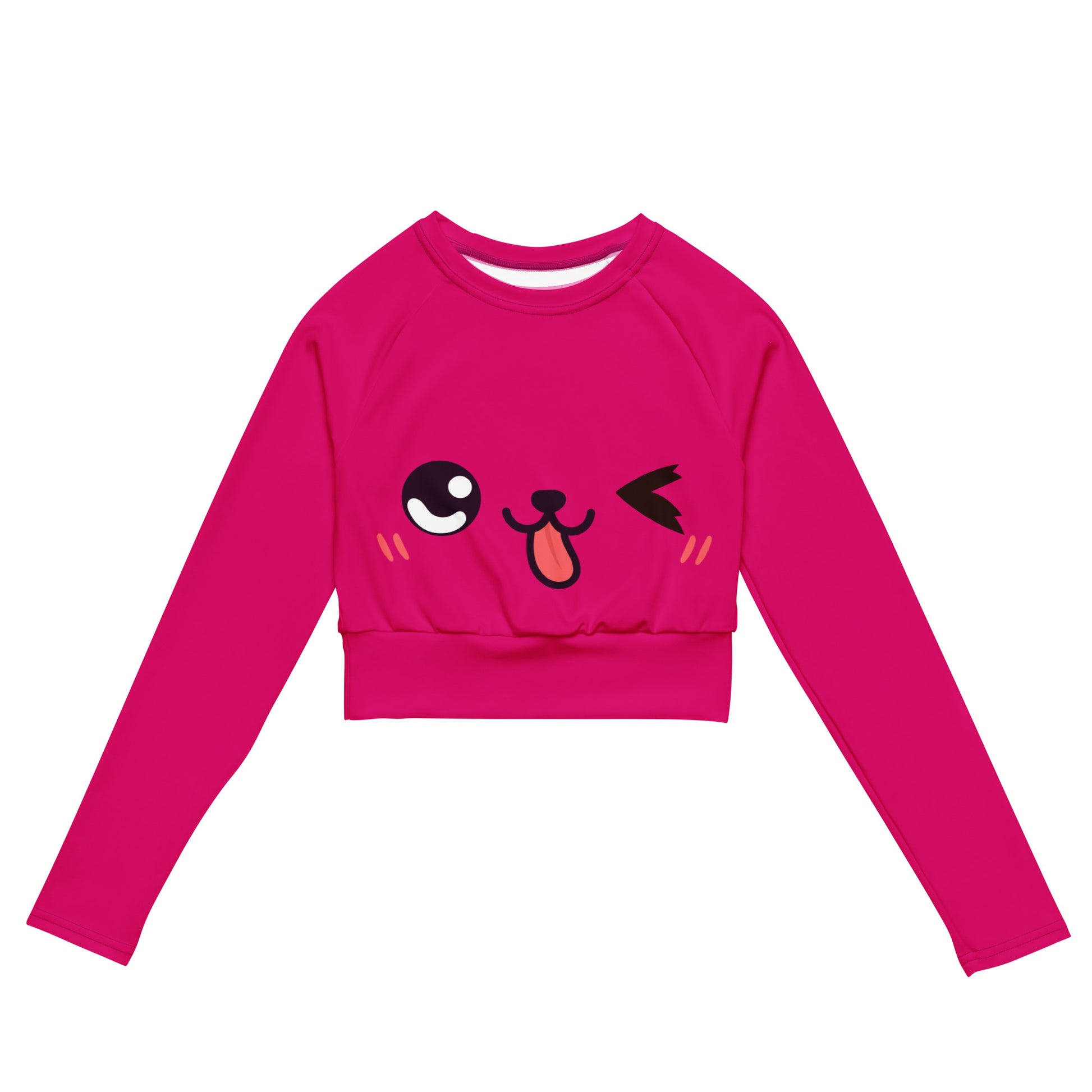 Verspieltes Kawaii Long Sleeve Crop Top JLR Design