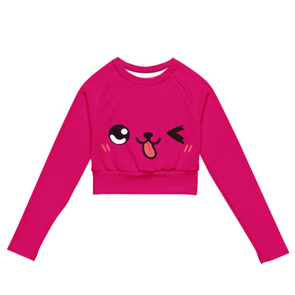 Verspieltes Kawaii Long Sleeve Crop Top JLR Design