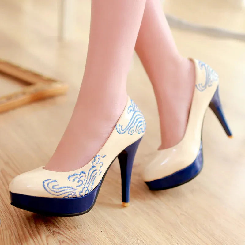 verzierte-high-heels-mit-porzellan-optik-high-heels-jlr-design-16284 - JLR Design
