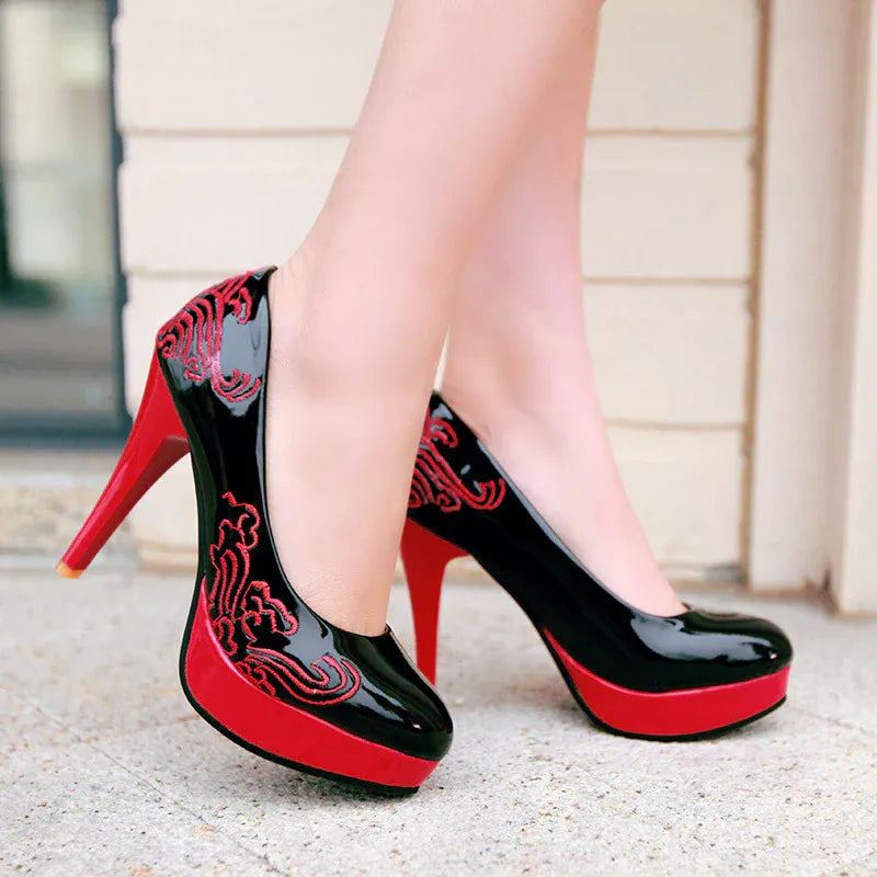 verzierte-high-heels-mit-porzellan-optik-high-heels-jlr-design-96053 - JLR Design