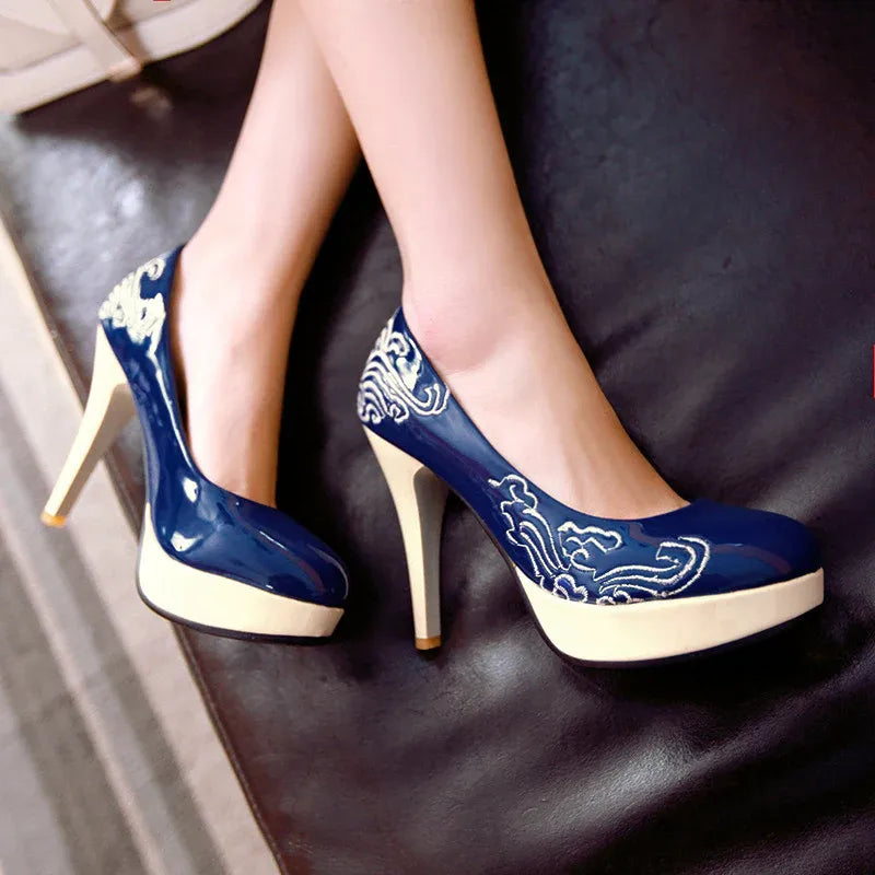 verzierte-high-heels-mit-porzellan-optik-high-heels-jlr-design-12708 - JLR Design