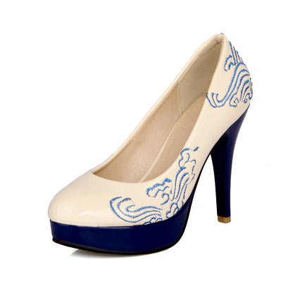 Verzierte High Heels mit Porzellan-Optik High Heels JLR Design