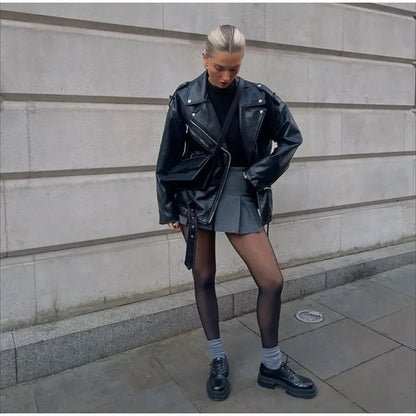 Vintage Biker Mantel Damen Jacke JLR Design