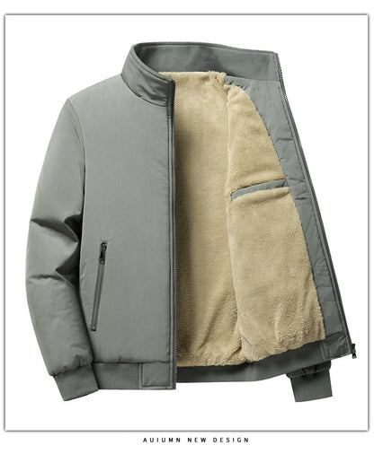 Warme Fleece-Jacke mit Stehkragen für Herren Jacke JLR Design
