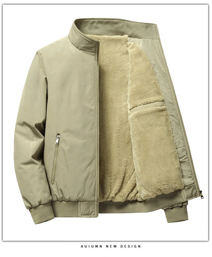 Warme Fleece-Jacke mit Stehkragen für Herren Jacke JLR Design