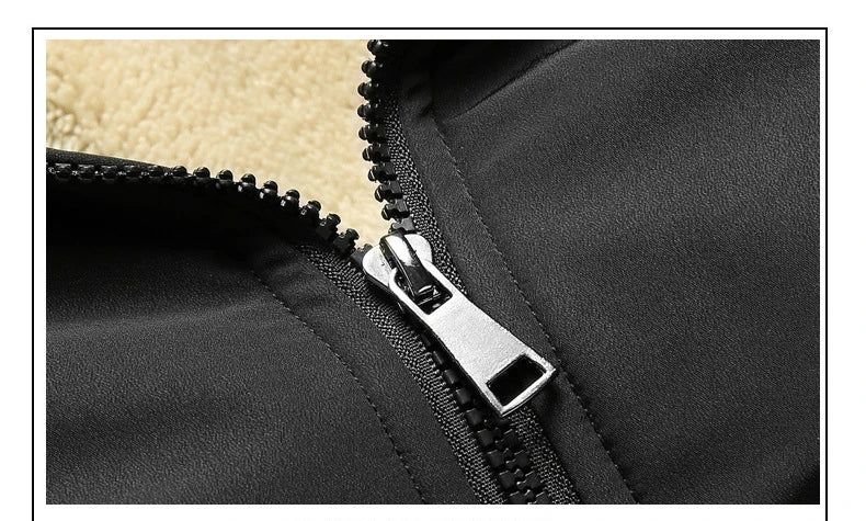 Warme Fleece-Jacke mit Stehkragen für Herren Jacke JLR Design