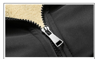 Warme Fleece-Jacke mit Stehkragen für Herren Jacke JLR Design