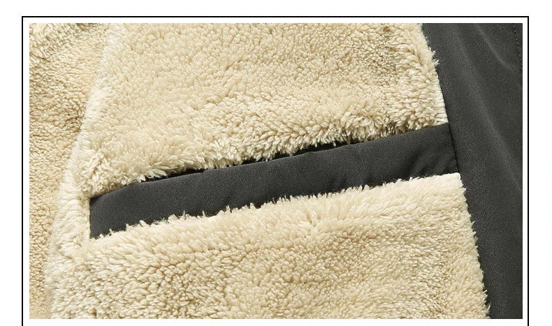 Warme Fleece-Jacke mit Stehkragen für Herren Jacke JLR Design