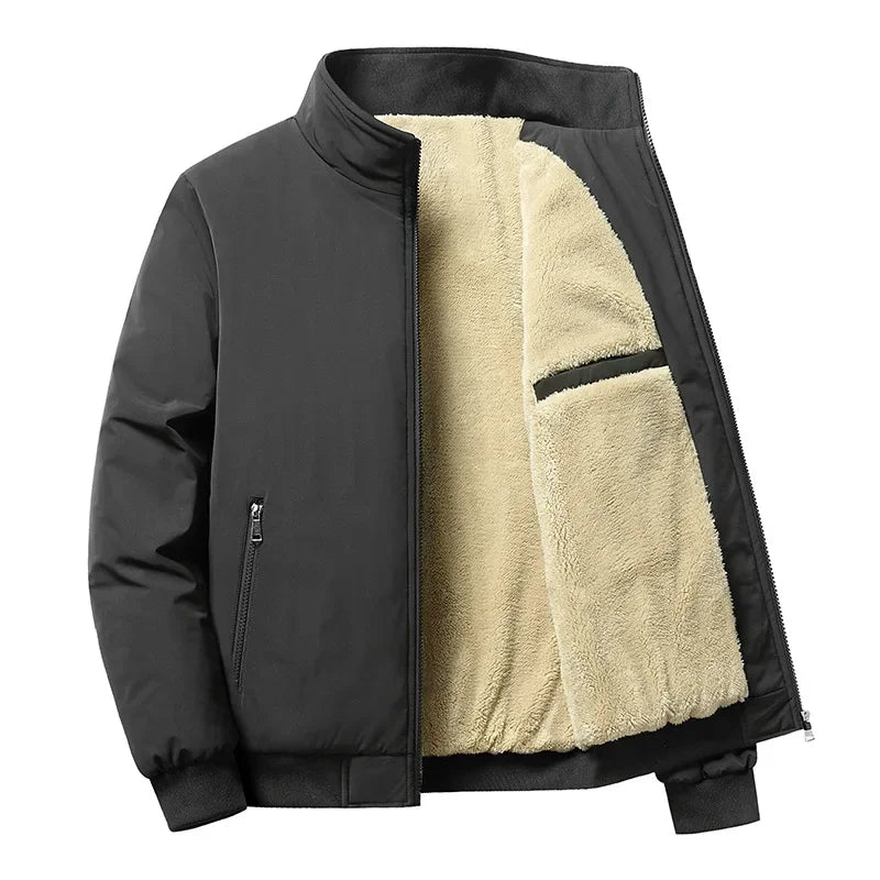 Warme Fleece-Jacke mit Stehkragen für Herren Jacke JLR Design