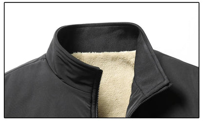 Warme Fleece-Jacke mit Stehkragen für Herren Jacke JLR Design