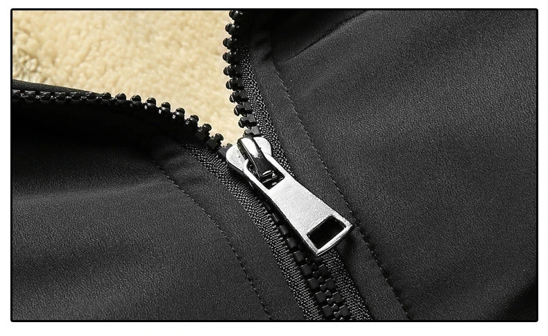 Warme Fleece-Jacke mit Stehkragen für Herren Jacke JLR Design