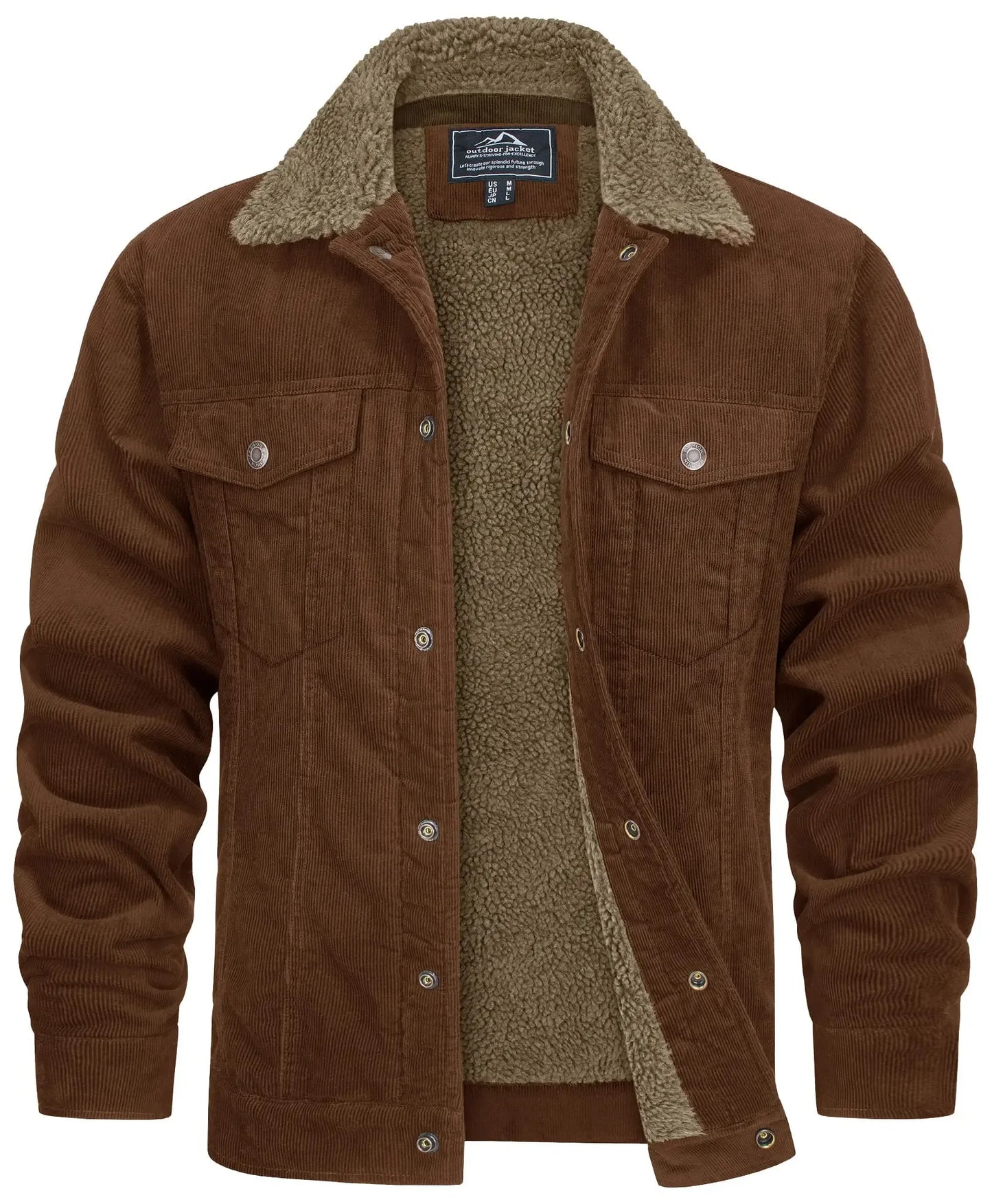 warme-herren-cordjacke-mit-fleecefutter-robuster-trucker-stil-mit-vielen-taschen-jacke-jlr-design-10 - JLR Design