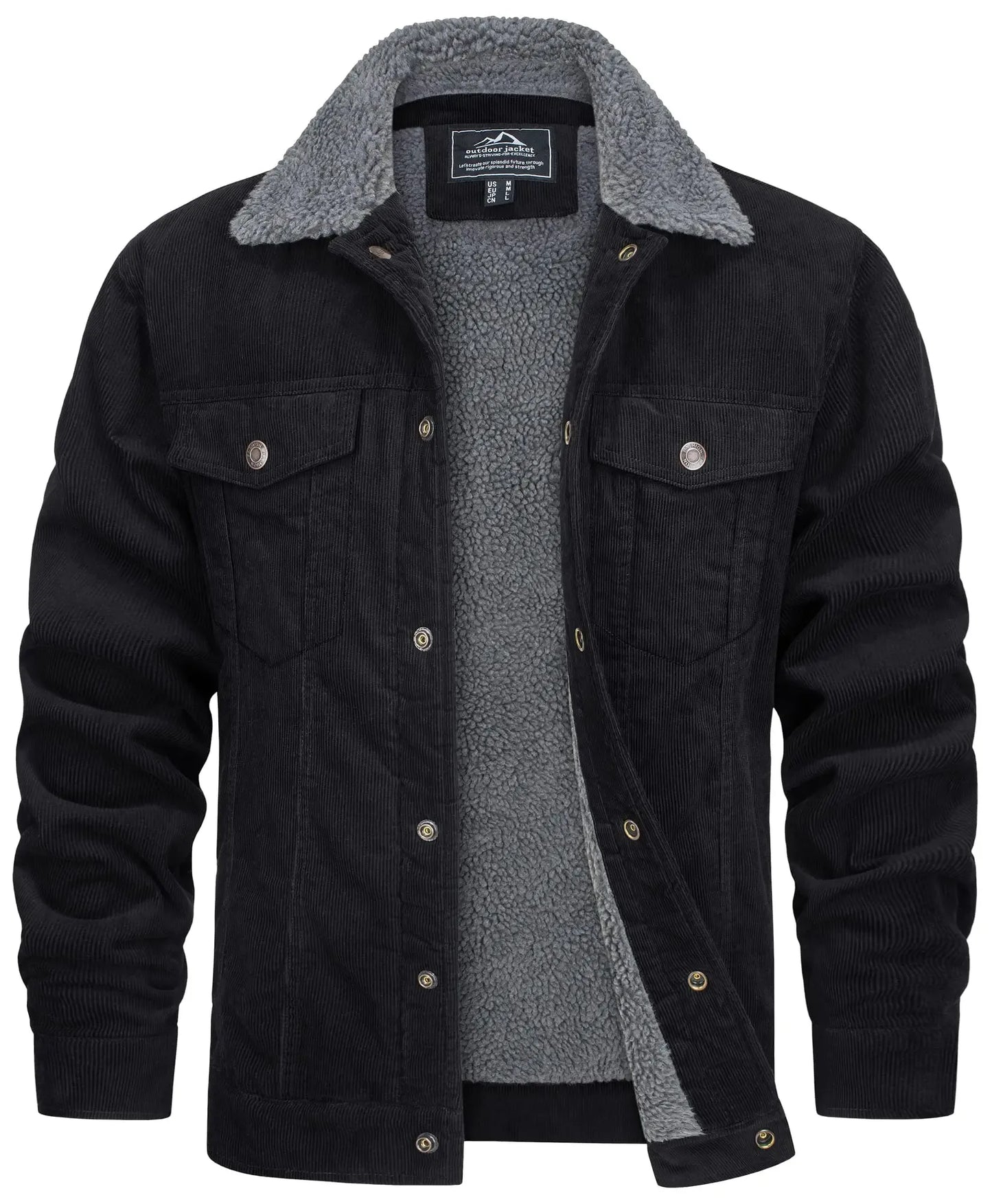 warme-herren-cordjacke-mit-fleecefutter-robuster-trucker-stil-mit-vielen-taschen-jacke-jlr-design-11 - JLR Design