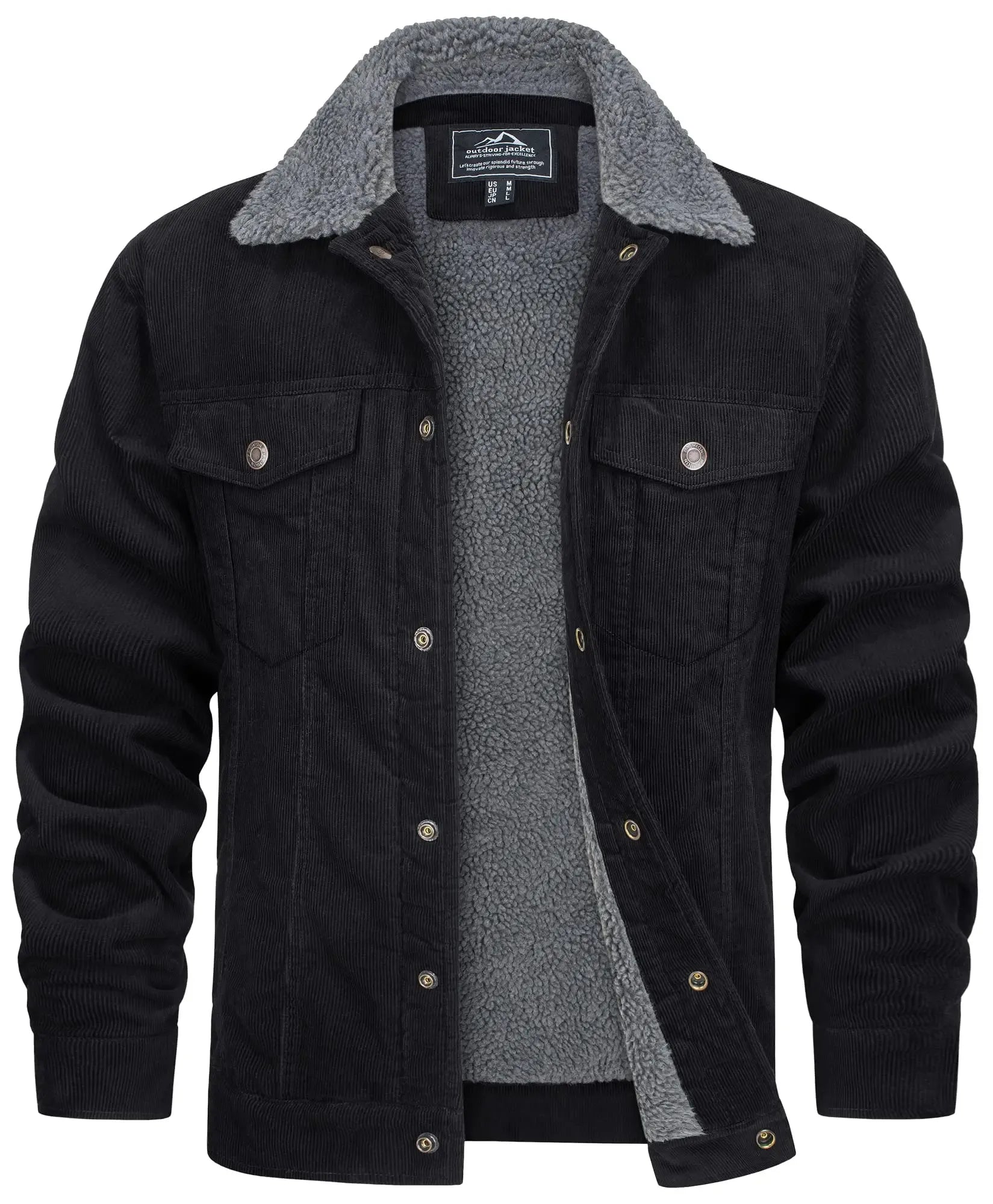 warme-herren-cordjacke-mit-fleecefutter-robuster-trucker-stil-mit-vielen-taschen-jacke-jlr-design-11 - JLR Design