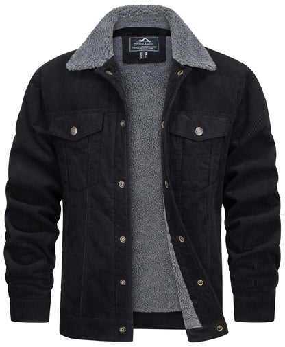 warme-herren-cordjacke-mit-fleecefutter-robuster-trucker-stil-mit-vielen-taschen-jacke-jlr-design-11 - JLR Design
